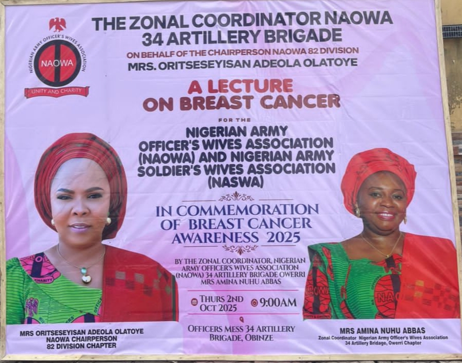 A picture showing a breast cancer awareness lecture